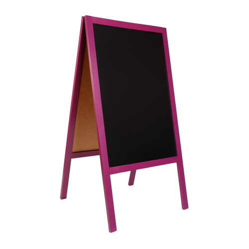 (Violet) A-board Wooden Erasable Chalkboard Blackboard Sign