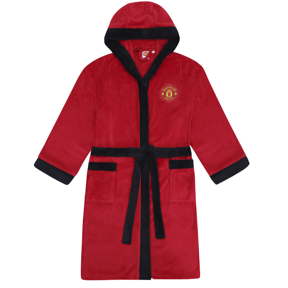 (Red, Large) Official Manchester United Dressing Gown