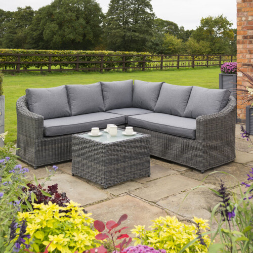 Rowlinson Bunbury Corner Set Grey Weave