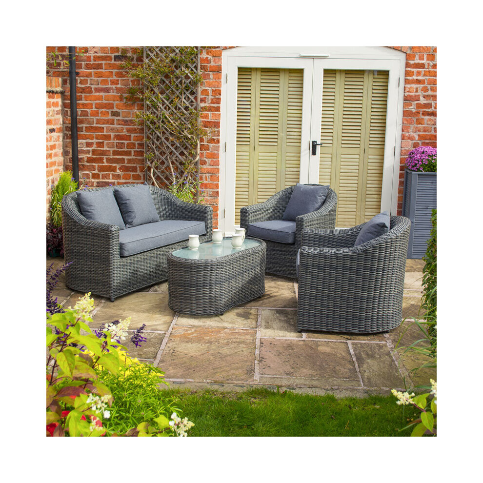 Rowlinson Bunbury Sofa Set Weave Grey