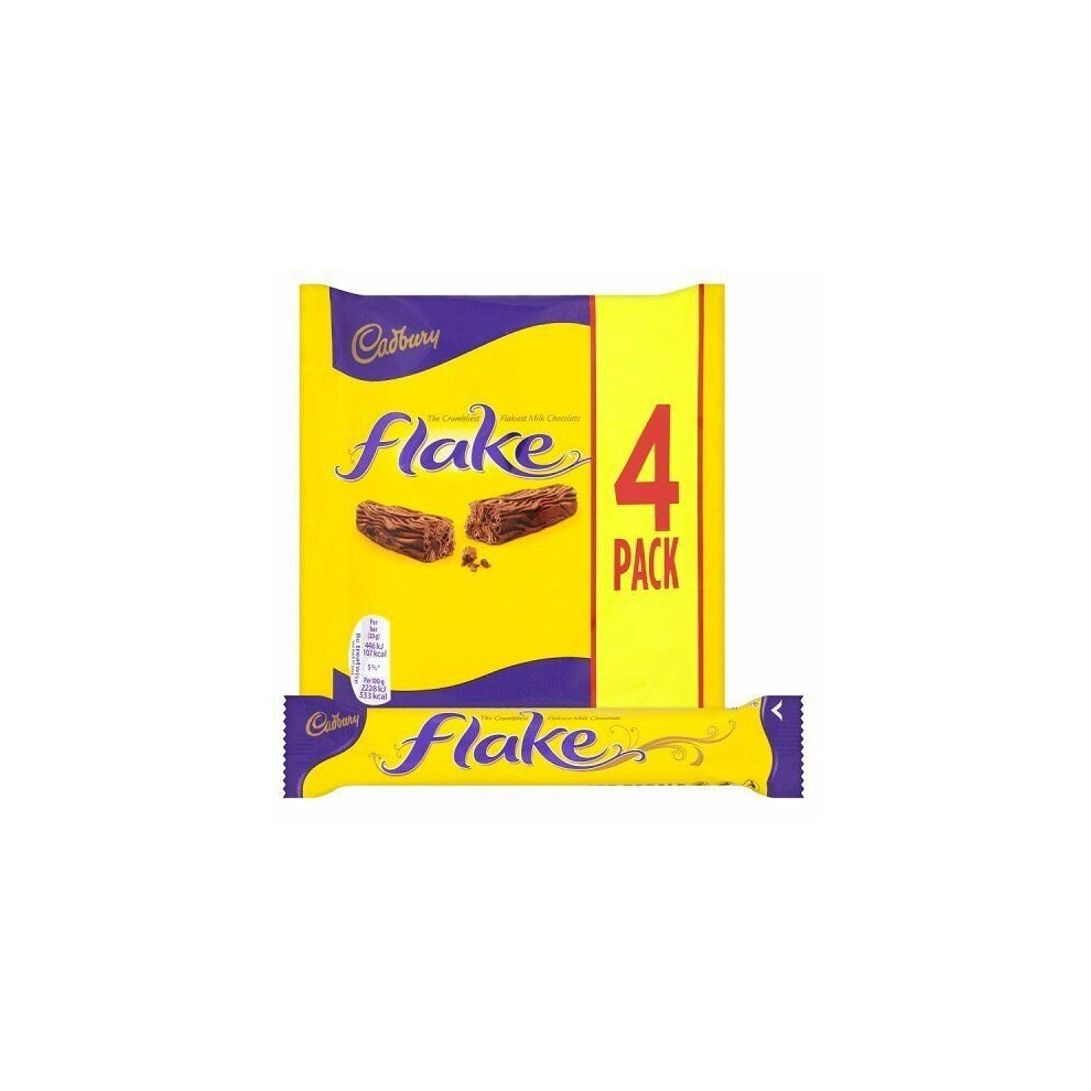 Cadbury Flake Chocolate Bar, 80 G (Pack Of 4)