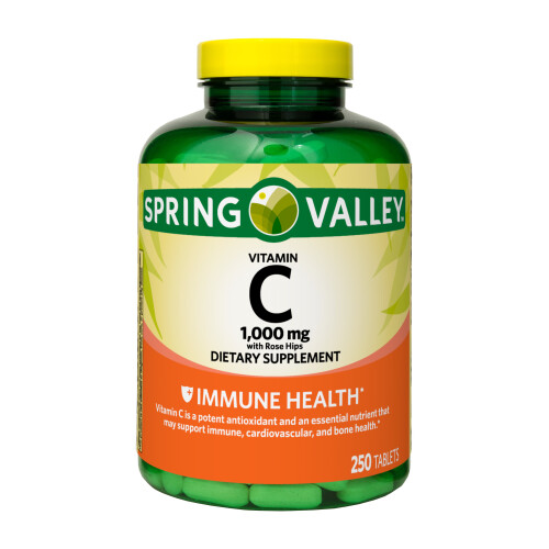 Spring Valley Vitamin C 1000 mg with Rose Hips, 250 tablets