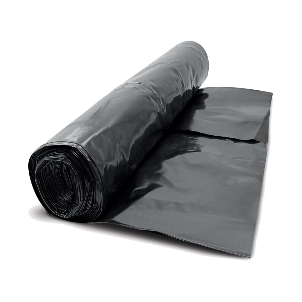 Yuzet Damp Proof Membrane Polythene Sheeting Roll Dpm Visqueen 4M Wide 300Mu Black