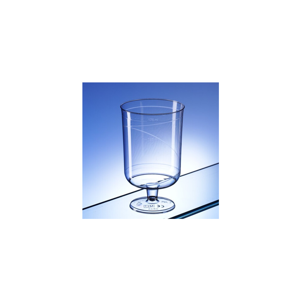 Avenue Recyclable (Box Of 48) One Piece Plastic Wine Glasses 230Ml