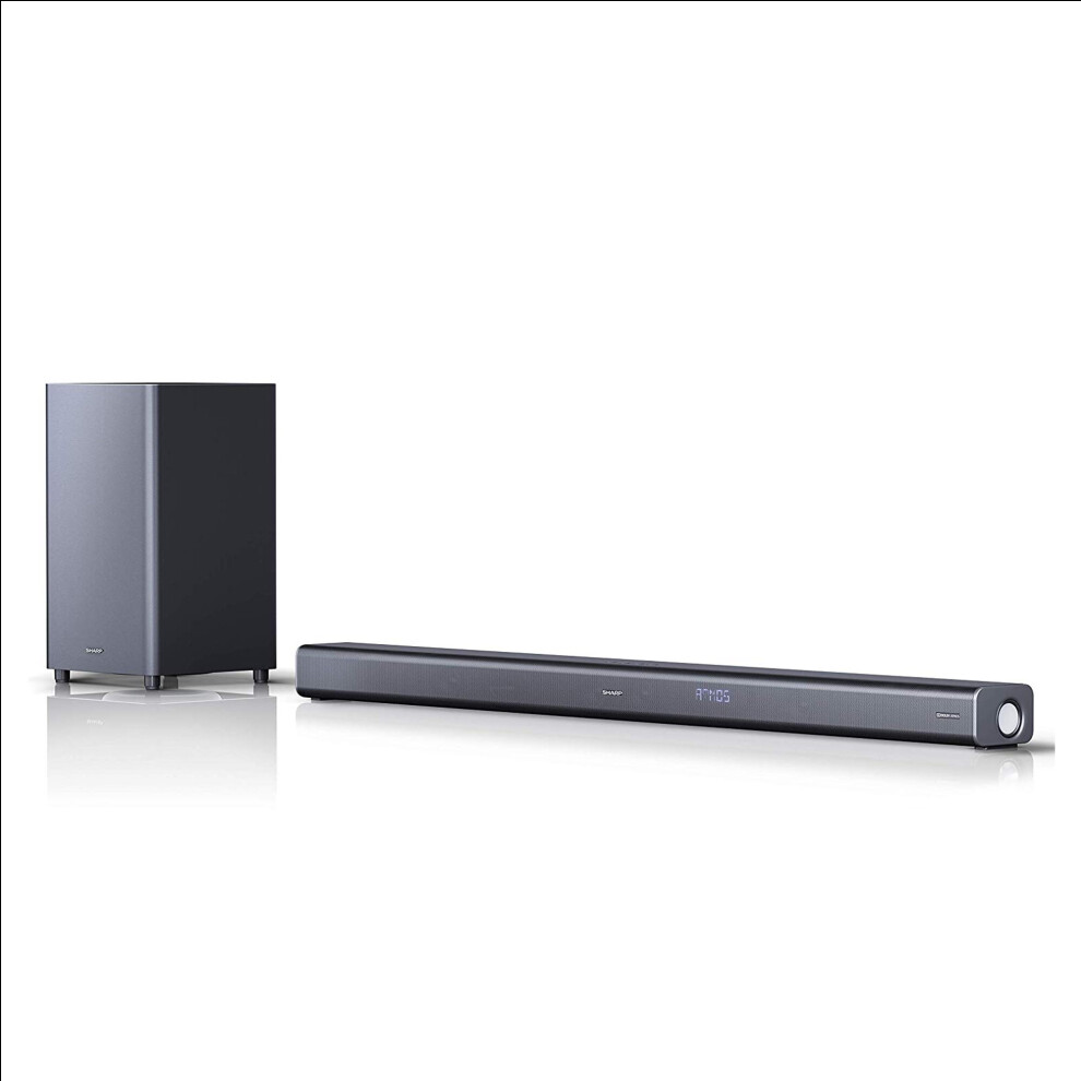 Sharp 570W Dolby Atmos Soundbar with Bluetooth, 4K HDMI and LED Display - Black