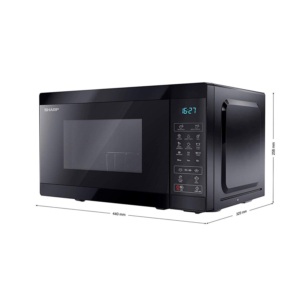 Sharp YC-MG02U-B Black 20L 800W Microwave With 1000W Grill And Touch ...