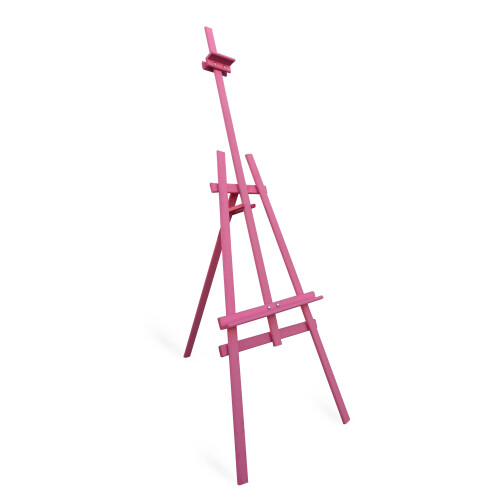 (Pink) Wooden Easel 1800mm High Blackboard Holder Display