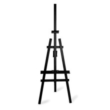 (Black) Wooden Easel 1800mm High Blackboard Holder Display