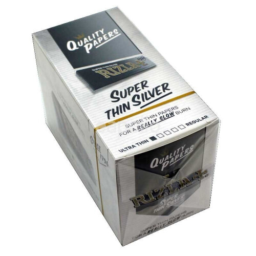 100 Booklets x RIZLA Silver Standard Regular - Full Box