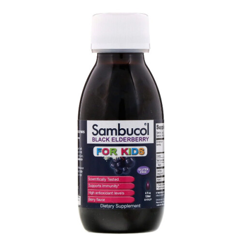 Sambucol, Black Elderberry Syrup, For Kids, Berry Flavour, 120ml