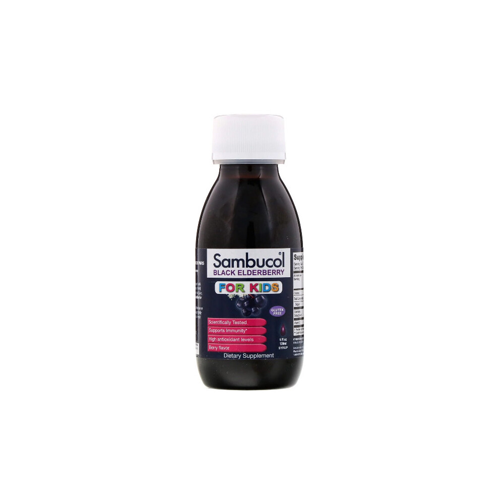 Sambucol Black Elderberry Syrup, For Kids, Berry Flavour, 120Ml
