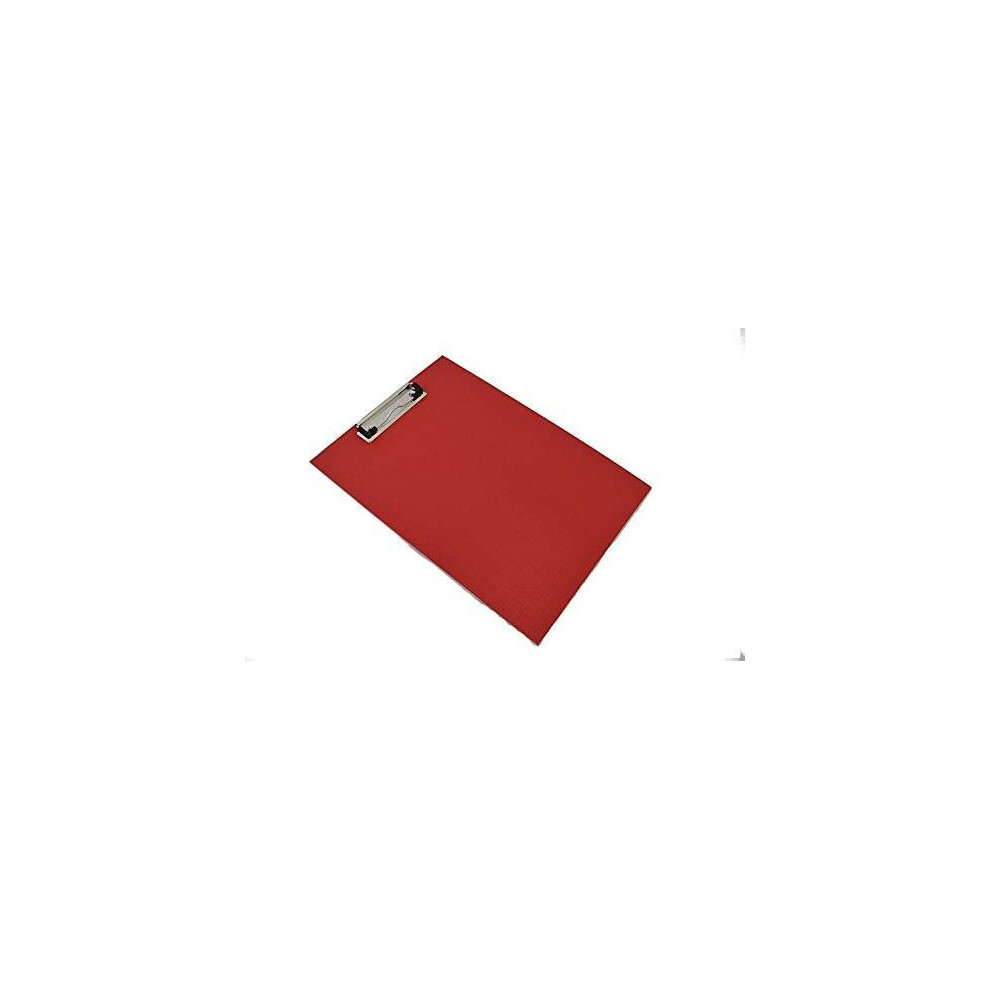 KAV- A4 PVC Foolscap Standard Clipboard Clip Board (Choose Your Colour Black/Blue/RED and Qty from Drop Down) (RED, 1 PCS)