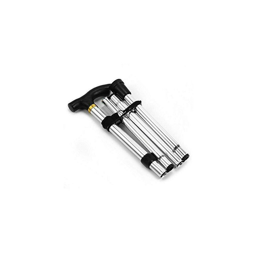 KAV Walking Stick, Easy Adjustable Height Folding Extendable Walking Cane, Lightweight Flexible and Durable Walking Aid Mobility Aid Collapsible Walki