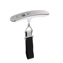 Portable Luggage Scale Digital Travel Scale Suitcase Scales Weights with Tare Function 110 lb/ 50KG Capacity Red (Silver)