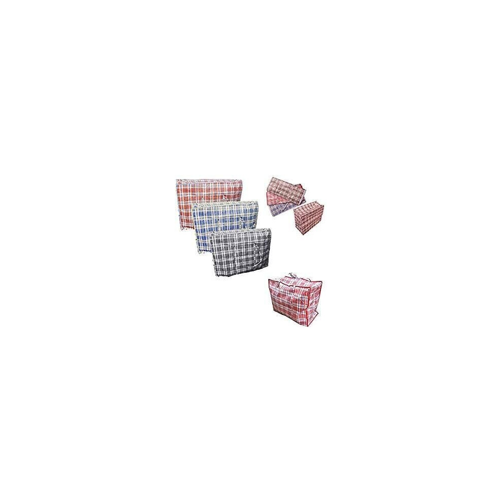 KAV 3 x Reusable Large Zipped Shopping Laundry Storage Strong Bags (63 x 58 x 22 cm), Multi, 63 x 58 x 22