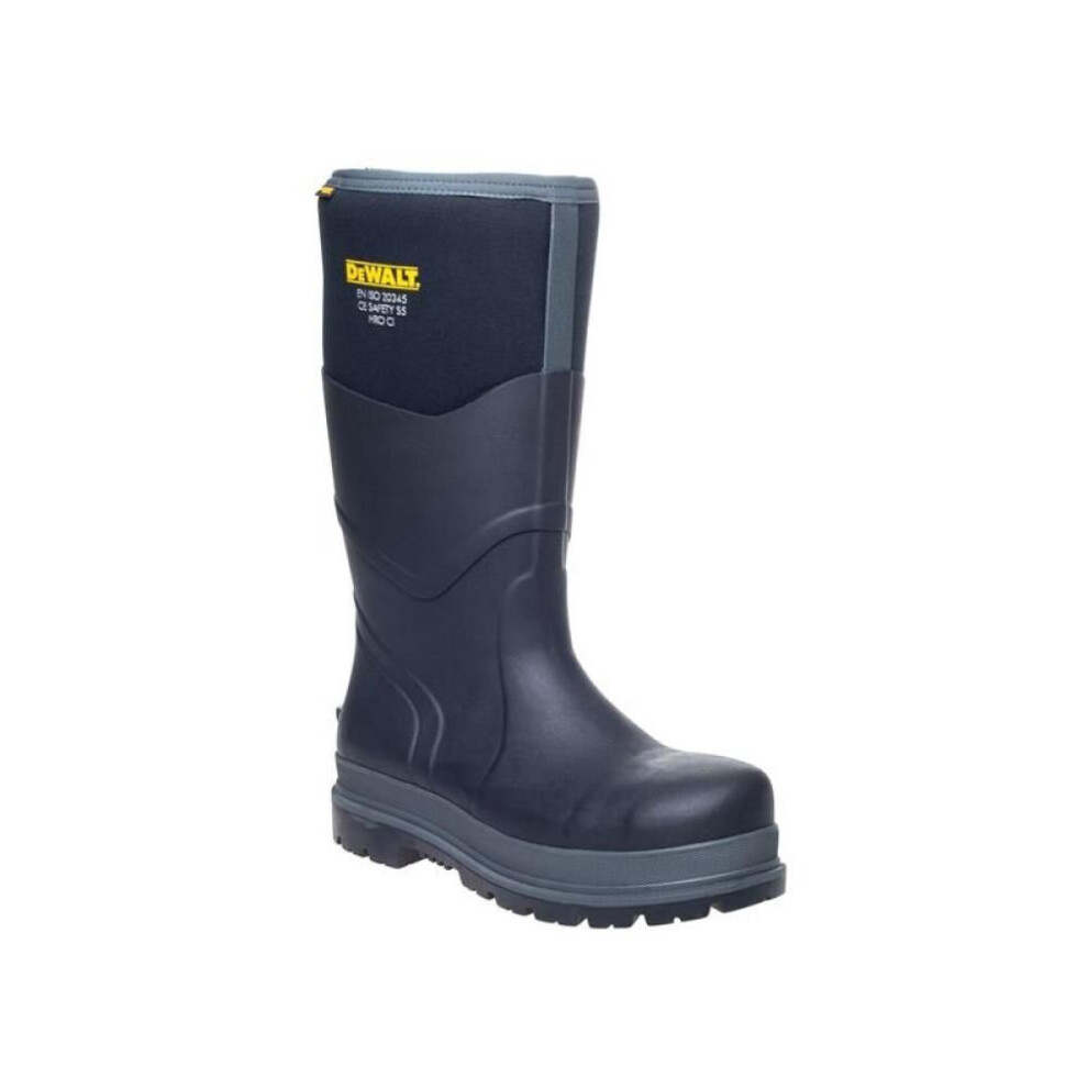 (12 UK, Black/Charcoal) Dewalt Mens Hobart Heavy Duty Safety Wellington Boots