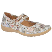 (8 UK, Multicoloured) Boulevard Womens/Ladies Flower Bar Shoe