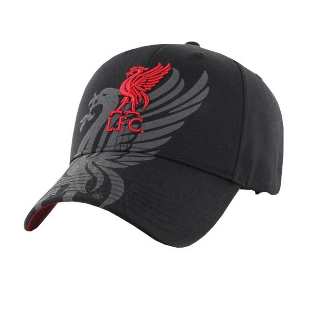 Liverpool Fc (One Size, ) Unisex Adults Obsidian Cap Black
