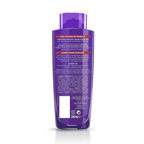 L’Oréal Paris Elvive Colour Protect Purple Shampoo 200ml 2