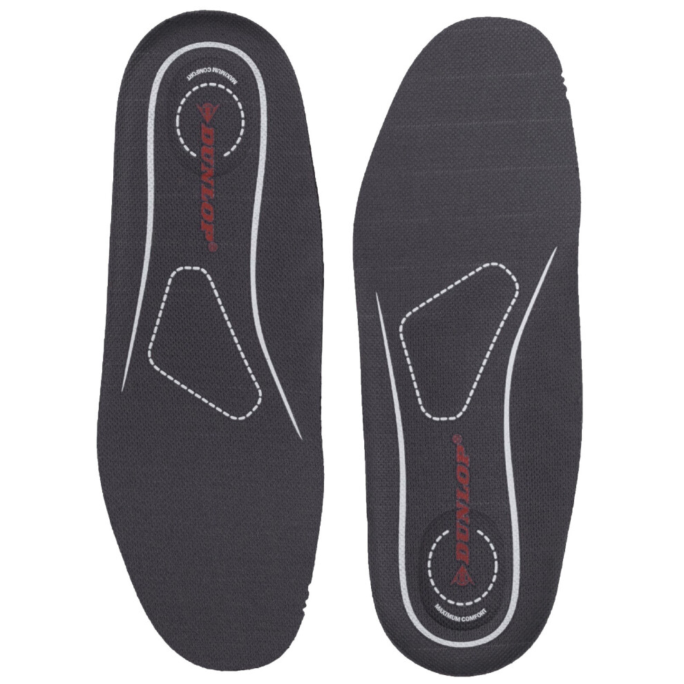 Dunlop (6.5 Uk, Black) Unisex Adults Supportive Odour Control Insoles