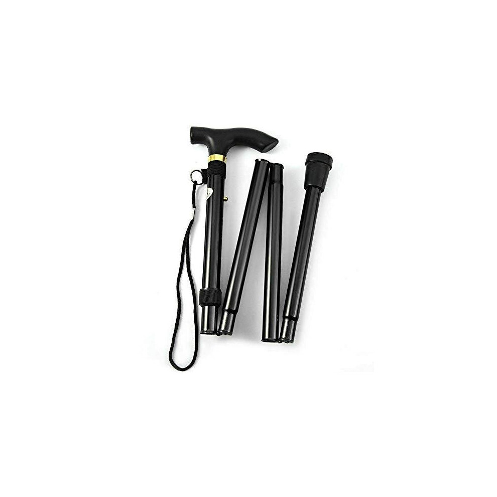 KAV Walking Stick, Easy Adjustable Height Folding Extendable Walking Cane, Lightweight Flexible and Durable Walking Aid Mobility Aid Collapsible Walki