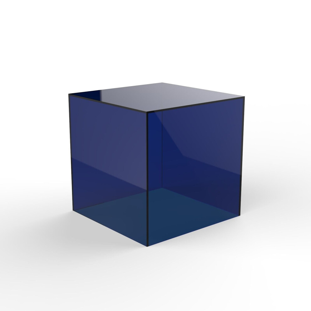 Translucent Dark Blue Acrylic Cube 300x300x300mm