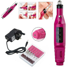 (Red) Professional Electric Nail Drill Machine Art Acrylic File Manicure Polish Bits
