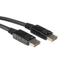 Cavo DisplayPort ROLINE 3m - Shielded - Connettore maschio DisplayPort 20 pin - Nero