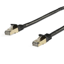 StarTech 6ASPAT10MBK cable de red 10 m Cat6a S/UTP [STP] Negro (Cable - Cable Ethernet CAT6a Negro 10m) - 0065030881647