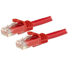 Cordon de conexión CAT6 - STARTECH - 1,5 m - Rojo - UTP - RJ-45