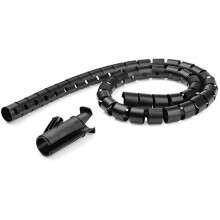 Manga de gestión de cables - STARTECH - 45mmx1.5m - Negro - 1.8x4.9 - 180131