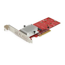 Adaptateur SSD M.2 - STARTECH - X8 DUAL - PCIe NVMe/AHCI - 1 To - PCI Express 3.0 - Noir