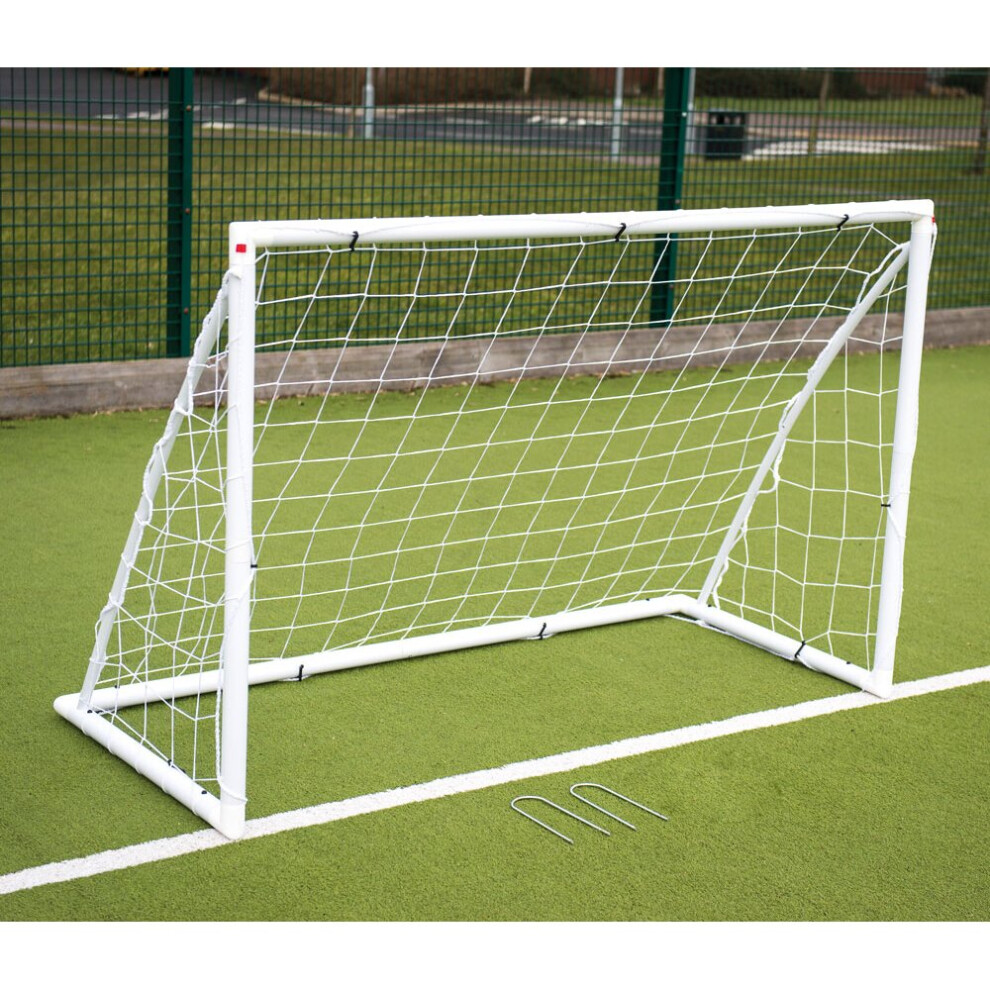 (8' x 6') Precision Football Soccer Goal Post Net Sports Training Match Junior Garden Goal (2020)