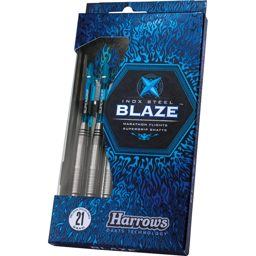 (23g) Harrows Blaze Inox Steel Darts Set 21-24 gram (2020)