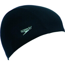 (Adult, Black) Speedo Junior Adult Polyester Swimming Cap - 6 To 14 Years - Various Colours New (2020)