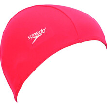 (Adult, Red) Speedo Junior Adult Polyester Swimming Cap - 6 To 14 Years - Various Colours New (2020)