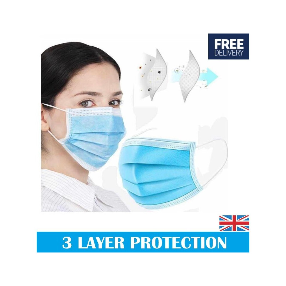 15X 3 Ply Protection Disposable Surgical Face Mask Guard Medical Grade 7427125925262