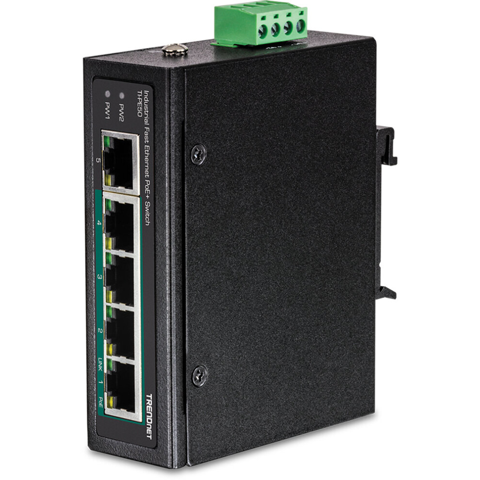 Trendnet Ti-Pe50 Network Switch Unmanaged Fast Ethernet (10/100) Power Over Ethernet (Poe) Black 710931161601