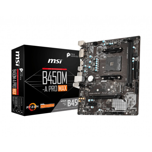 MSI MSI B450M-A PRO MAX motherboard Socket AM4 Micro ATX AMD B450