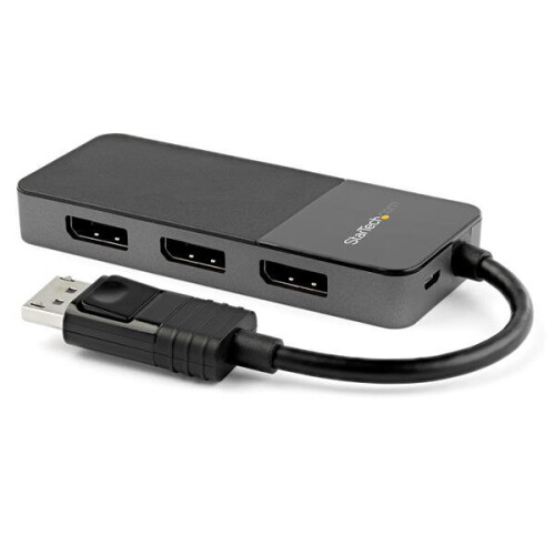 StarTech.com Startech MST14DP123DP Videoerotin Musta, Harmaa