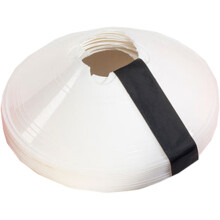 (White) Precision Field Marker Saucer Cones Soccer Football Agility Training Set Of 10 (2020)