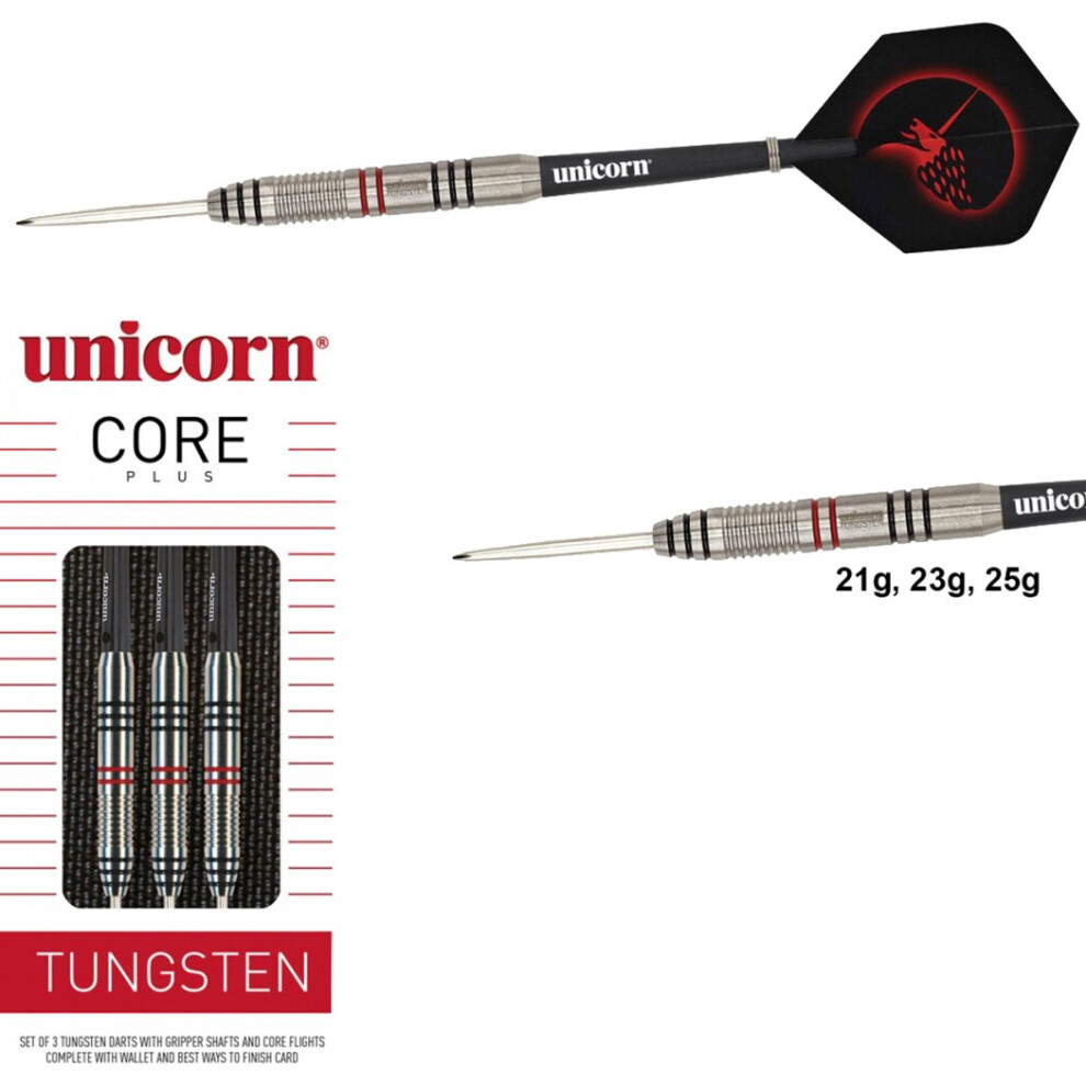 (25g) Unicorn Core Plus Win Tungsten Darts Set 21g-25g (2020)