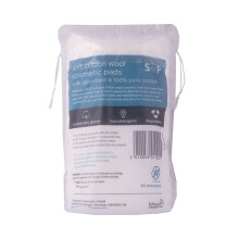 Soft & Pure Oval Cotton Wool Pads, Pack of 50 x 12 Packs