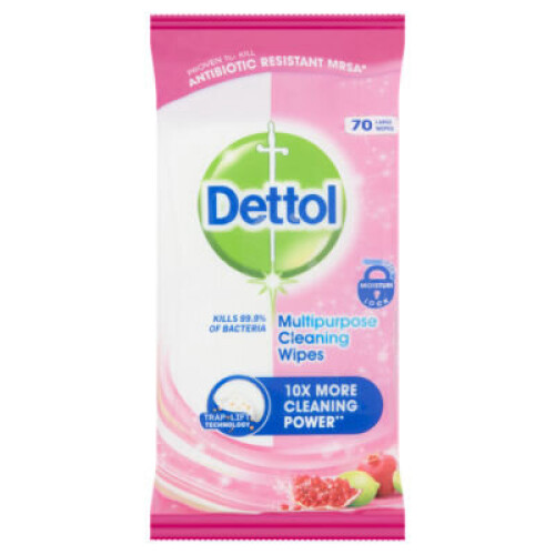 Dettol Multipurpose Large Cleaning Wipes Pomegranate & Lime Splash