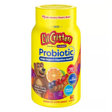 L'il Critters, Probiotico con Prebiotici, Cherry, Orange & Grape Flavor, 1 Billion CFU, 60 Gummies