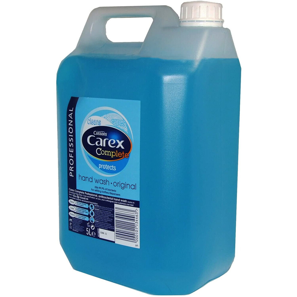 Carex Complete Protects Hand Wash with BacteriaProtect, 5 Litre Bottle