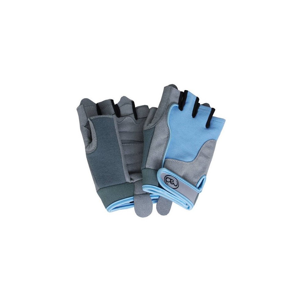 (Medium, Blue) Fitness Mad Ladies Cross Training Fitness Glove Exercise Womens Gym Gloves (2020)