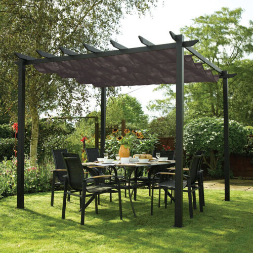 Rowlinson Latina 3x3 Grey Canopy