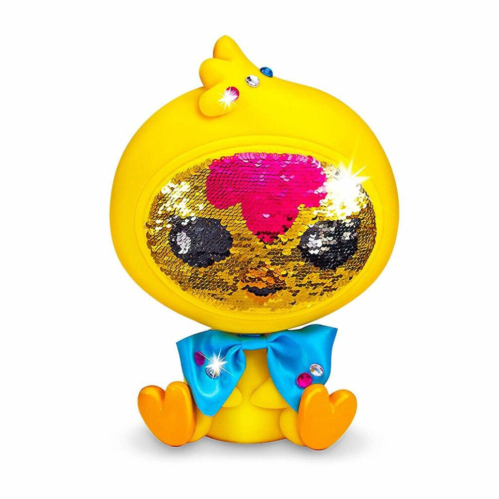 Photos - Doll THE ZEQUINS DAZZ YELLOW CHICKEN TOY FIGURE  WITH SEQUINS