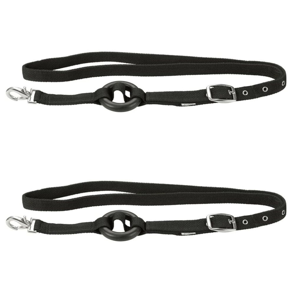 Kerbl 2x Side Reins Equestrian Pony Cob Horse Riding Control Black Full 32660